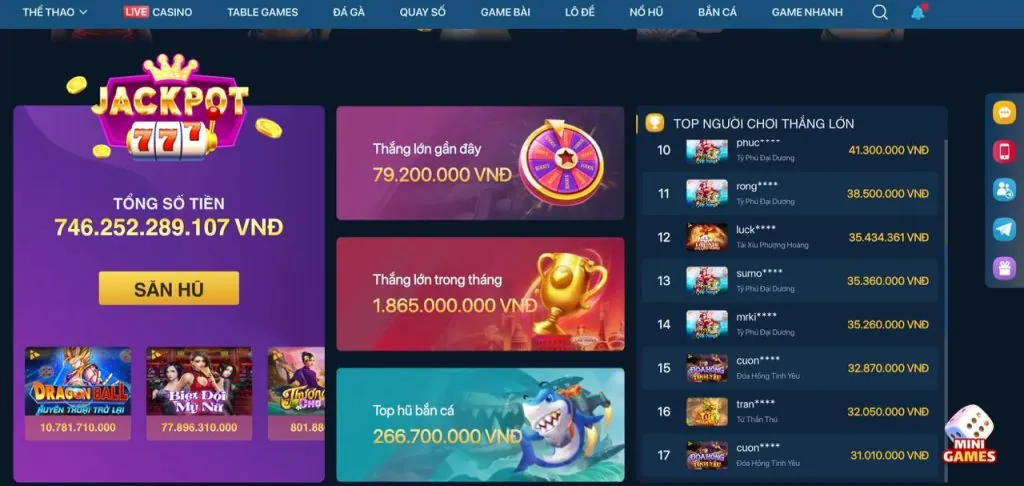 Thưởng nạp bắn cá 33vin